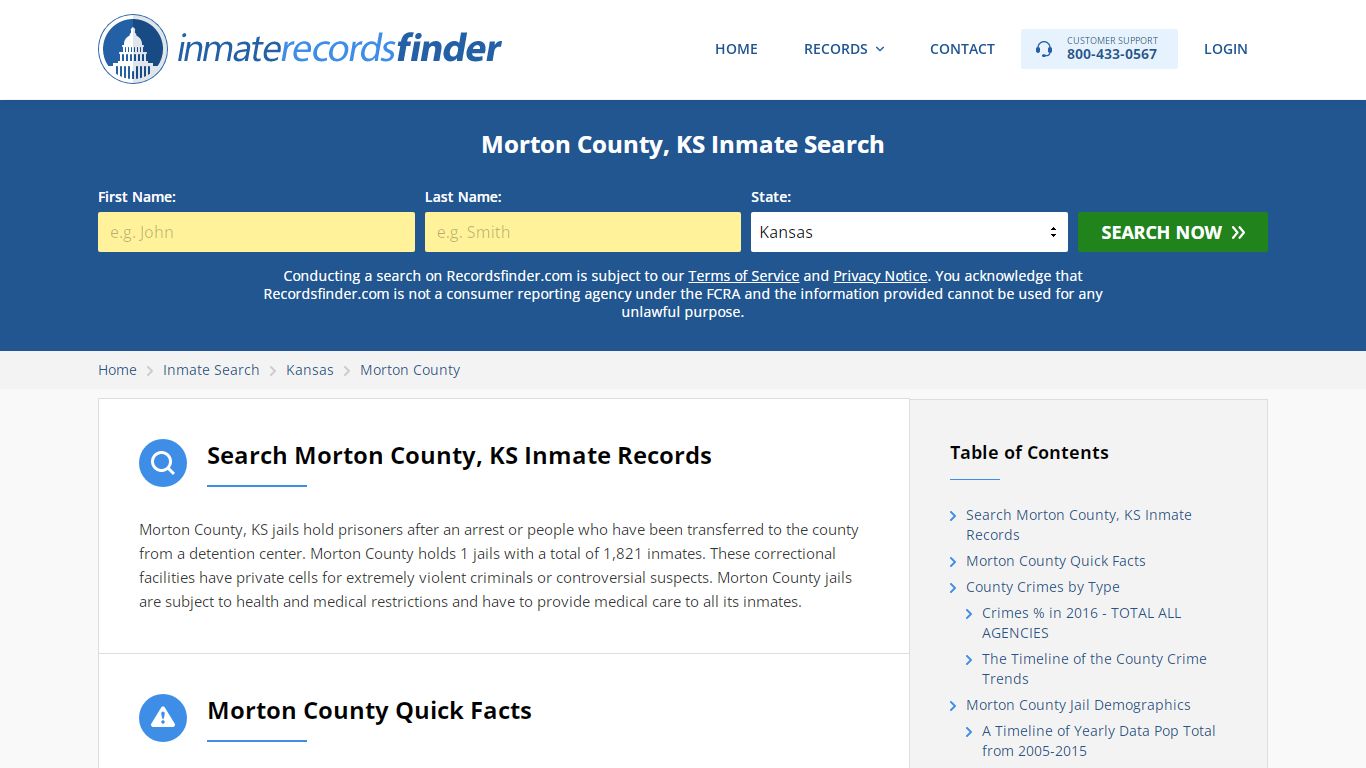 Morton County, KS Inmate Lookup & Jail Records Online