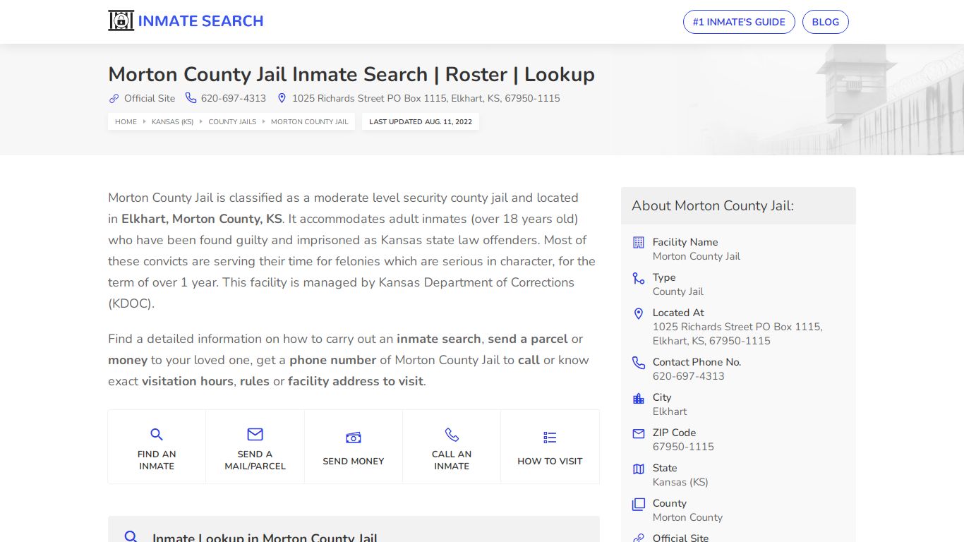 Morton County Jail Inmate Search | Roster | Lookup